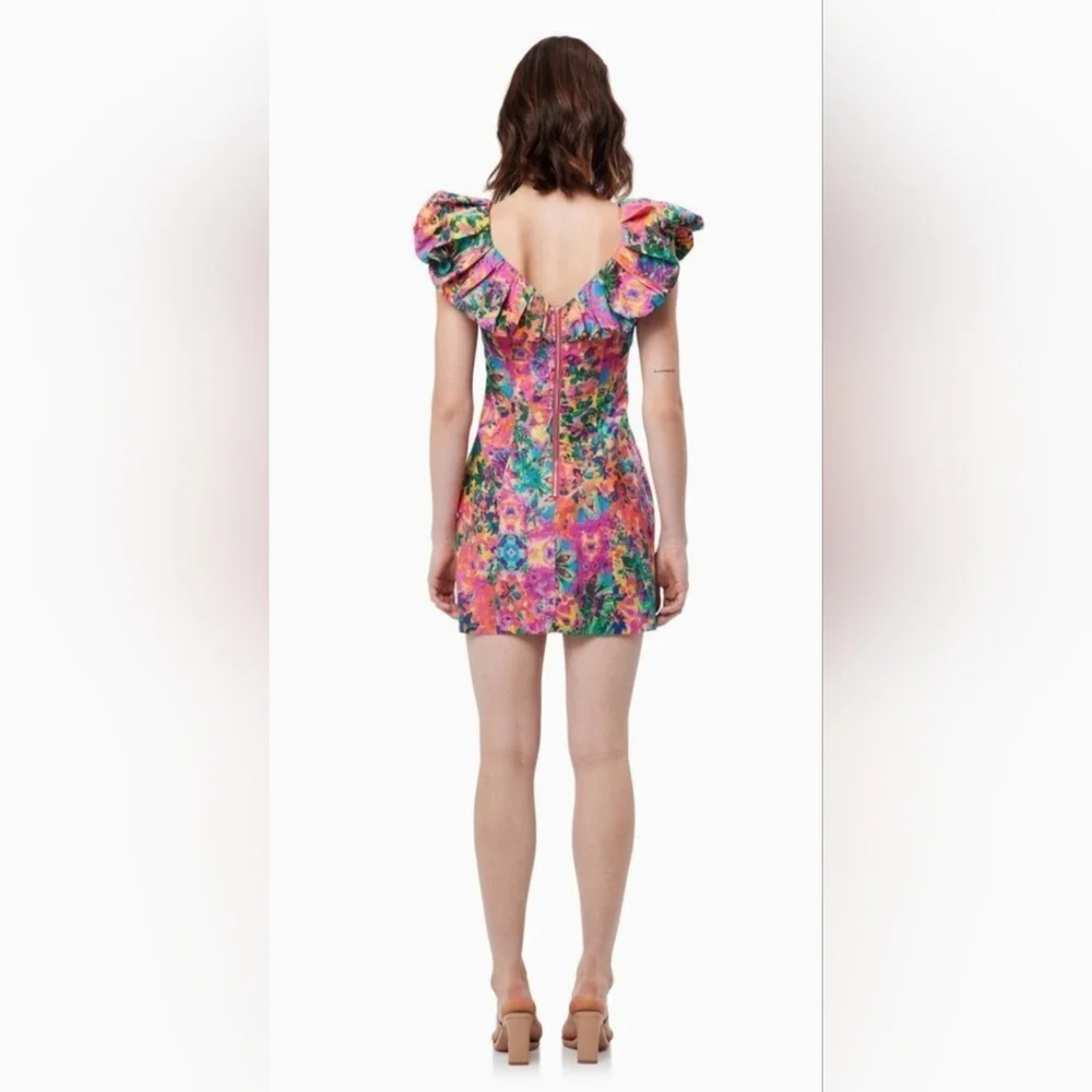 Floral Ruffle Sleeve Dress - Picture 9 of 9
